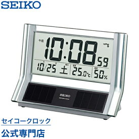 SEIKO ギフト包装無料 セイコークロック 置き時計 電波時計 SQ690S セイコー置き時計 セイコー電波時計 デジタル ソーラー カレンダー シースルー 温度計 湿度計 オシャレ おしゃれ あす楽対応 送料無料