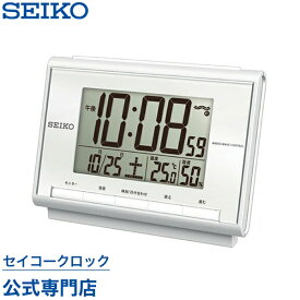 SEIKO ギフト包装無料 セイコークロック 置き時計 目覚まし時計 電波時計 SQ698S セイコー置き時計 セイコー目覚まし時計 セイコー電波時計 デジタル カレンダー 温度計 湿度計 おしゃれ あす楽対応