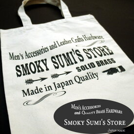 【送料無料】SMOKY SUMI'S STORE 片面シルクスクリーンプリント 生成り キャンバスコットン トートバッグ ビンテージファッションスタイル ユニセックス 小物