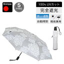 折りたたみ傘 クニルプス 日傘 Cube Gray Knirps T220 RS 自動開閉 完全遮光 ワンタッチ レディース 女性 KNTL220-87722S 遮熱 遮光 UV対策 晴雨兼用 軽量
