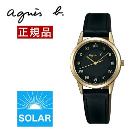 アニエスベー 時計 レディース agnes b. 腕時計 ソーラー 27.6mm シャンパン×ブラックレザー FBSD941 国内正規品