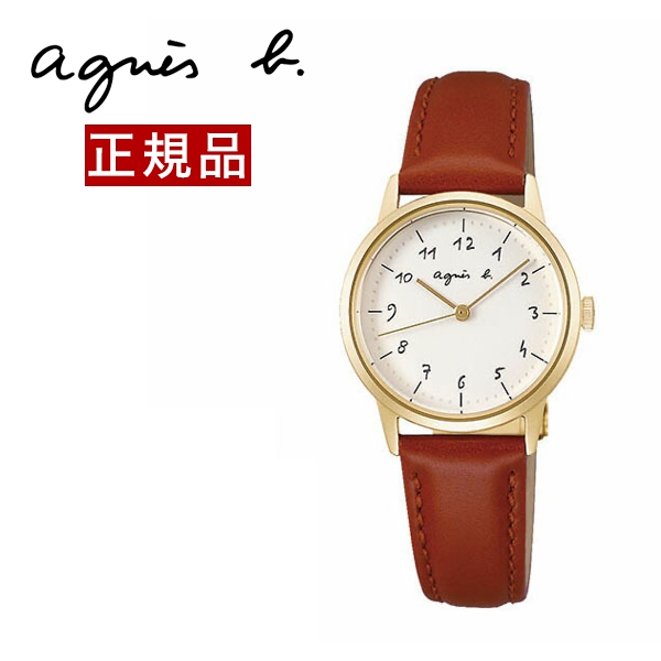 アニエスベー 時計 レディース agnes b. 腕時計 マルチェロ marcello 27mm イエローゴールド×ブラウン FBSK942 正規品  あす楽対応 | NUTS（時計＆デザイン雑貨）