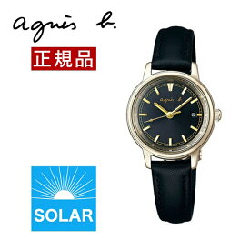 アニエスベー 時計 レディース agnes b. 腕時計 カレンダー ソーラー 27mm シャンパンゴールド×ブラック FCSD998 国内正規品