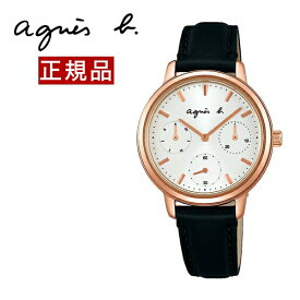 アニエスベー 時計 レディース agnes b. 腕時計 カレンダー 32mm ピンクゴールド×ブラック FCST989 国内正規品
