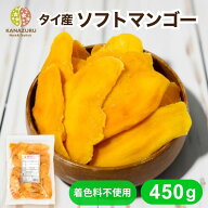 ドライソフトマンゴー 450g タイ産 大容量 マンゴー ドライマンゴー ドライフルーツ スライス 着色料無添…