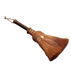 サンベルム(Sanbelm) 職人が作った昔ながらの 棕櫚荒神箒 24cm 日本製 塵取り 屋内 玄関 おしゃれ フローリング 畳 室内用 ロング ハンディ 手編み TU28900 ブラウン