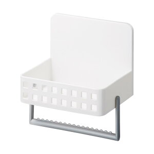 ライクイット (like-it) ランドリ ー 小物収納 マグネット収納 強力マグネット 洗濯 機 洗剤ラック (吸盤付き) ホワイト Mag-On 8070