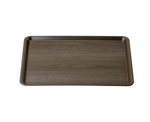 蝶プラ工業 ト レイ 耐熱PP長角ト レイ(小) ウッドグレイン 356×247×17mm PP樹脂 ETL4901
