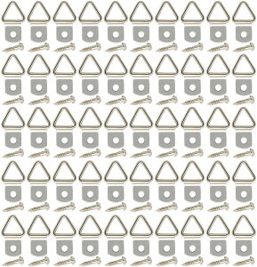 ビオラ印(Violajirushi) 三角吊金具 ニッケルメッキ 100個セット (27mm)