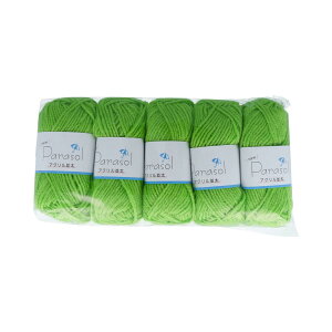 横田(Yokota) 毛糸 パラソル アクリル 並太 単色 5玉セット Col.8 黄緑 6900