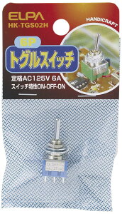 �G���p(ELPA) �g�O���X�C�b�` 6P AC125V/6A ON-OFF-ON HK-TGS02H