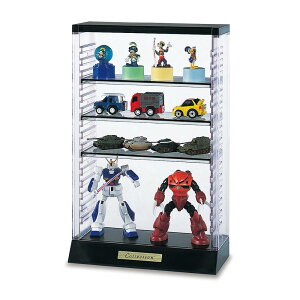 伊勢藤(ISETO) フ ィギュア ケース コレクションケースA403 ブラック 幅22.1×奥行き10.1×高さ34.6cm 大型 アクリル棚 ショーケース コレクション 透明 I-238
