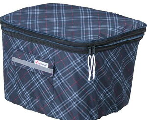 川住製作所(Kawasumi Seisakusyo) 自転車 2段式前カゴカバー KW-256FR ネイビーチェック