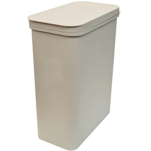 KOKUBO(コクボ) フタ付きゴミ箱 シンプルダストボックス グレージュ 28L日本製 縦開き フレーム付き おしゃれ コンパクト ポリ袋 ツヤ消し マット KM-600