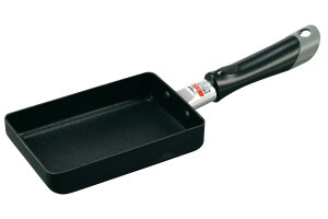 カクセー 玉子焼き器 お弁当に便利なサイズ ガ ス火専用 ふっ素樹脂加工 焦げつきにくく お手入れしやすい Kuronic クロニック KN-03 ブラック