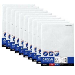 コクヨ ファイル CD D V D ポケット 6枚収容 2穴 A4 レフィル 10個セット EDB-A275X10