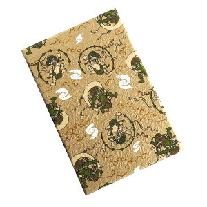 尚雅堂 友禅 朱印帖 風神雷神 23232 大判サイズ 蛇腹タイプ 御朱印帳 ゴールド 京友禅紙 和柄 京都 日本製