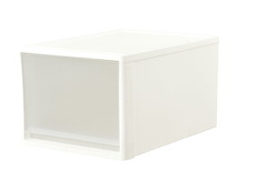 JEJアステージ(JEJ Astage) ストラ 53Lホワイト幅39×奥行53×高さ30cm取り出しやすい 引き出し 収納ケース 押し入れ用 衣類 洋服 ウォークインクローゼット 日本製