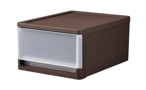 JEJアステージ(JEJ Astage) ストラ A4 ダークブラウン幅28×奥行36×高さ18cm 引き出し 収納ケース 積み重ね可能 ウォークインクローゼット 衣装ケース 日本製 小物整理