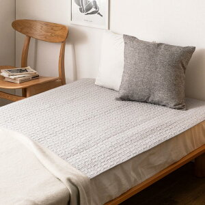 萩原 敷きパッド グレー 約100×205cm デコ ール イブル キルティング シングルサイズ 洗濯 機OK 滑り止め付き ゴムバンドなし 無地
