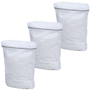 【ネット限定】東和産業 SPL 洗濯ネット ランドリ ーネット 全自動用 大 特大 3枚セット くずよけ 細目 メッシュ 約48×55×14cm 大型 ドラ ム式洗濯 機対応 乾燥機対応 全自動洗濯 機 マチ付 型崩