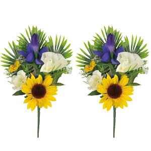 ポピー名古屋 造花 仏壇用 仏花 仏壇 仏壇花 ミニ 約25cm お盆 盆花 彼岸 お墓参り 供養 1対2束入り C22-02