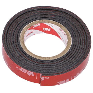 エーモン(amon) 超強力両面テープ (柔らかいダッシュボードなどに) ポリエチレン・塩ビ対応 車内用 黒 幅10mm×長さ1m×厚さ1.14mm 3904