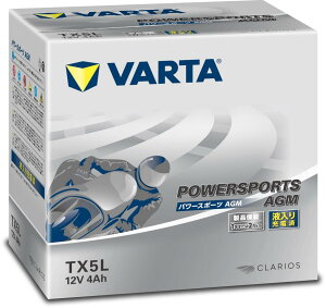 �o���^ VARTA Powersports AGM TX5L �o�C�N�p�o�b�e�� �[ ���^/�t����[�d��/YTX5L-BS�݊�