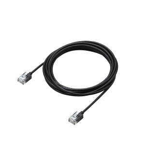 �G���R�� LAN�P�[�u�� CAT6A 3m �X�[�p�[�X���� �u���b�N ECLD-GPASSBK3