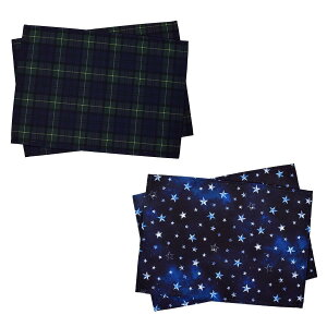 COLORFUL CANDY STYLE ランチョンマット スタンダード 4枚セット(同柄2枚×別柄2柄) 撥水生地 ランチマット 給食カバー ランチマット 小学校 幼稚園 子供 キッズ かっこいい おしゃれ ダークグリ