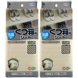 ワイズ(Waizu) 消臭 くつ箱用シート 30×300cm 2個セット日本製 抗菌 防カビ 清潔 ズレない 防臭 下駄箱 引き出し マット 汚れ防止 収納 キッチン 台所 無臭 置くだけ シンク下 フリ ーカット SS-885