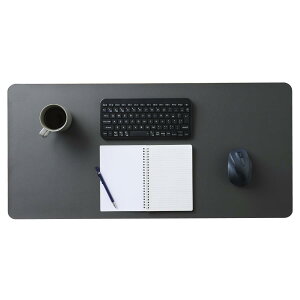 エレコム デスクマット 大型マウスパッド 900mm×430mm マウス対応 滑り止め レザー 片面 スモークグレー MP-XDM04DGY