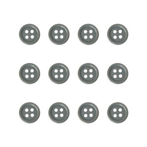 ���{�R�t�f��(Nippon Chuko) �J ���[�{�^�� 11.5mm 12�� �O���[ CG1700-11-94