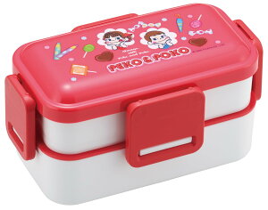 スケーター(Skater) 弁当箱 2段 600ml 女性用 抗菌 ふんわり盛れる ドーム型フタ 日本製 ペコちゃん おかし PFLW4AG-A
