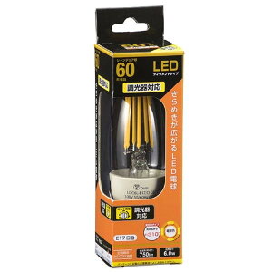 LED�d�� �t�B �������g �V�����f���A E17 60���� 6W �d���F �N���A ������Ή� LDC6L-E17/D C6 06-3487