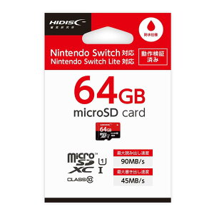HIDISC Q[~O microSDXCJ[h 64GB CLASS10 UHS-I Ή HDMC SDX64GSW-WOA