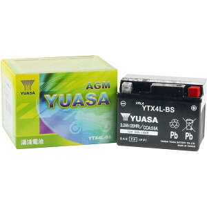 TAIWAN YUASA BATTERY ���A�T YTX4L-BS�݊� �o�C�N�p �o�b�e�� �[ �����t���� �[�d�ς�