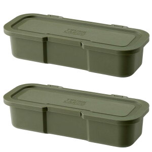 リス トランクカーゴ イ ンナーカーゴS-2 グリ ーン 1.9L 2個セット 日本製 小物入れ キャンプ プラ スチック おしゃれ ピクニック 仕切り