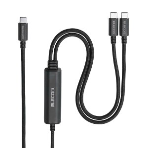 GR USB Type-C P[u 100W 2-in-1 1.2m USB PDΉ }[d 2䓯[d ϋv iC bV KdɎIC𓋍ڂS݌v ubN MPA-CCCEC12BK