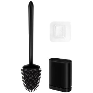 Braoses トイレブラシ ケース付き(通気構造) トイレ掃除 ブラシ TPR素材 フチ裏まで届くトイレブラシ お手入れ簡単 速乾設計 衛生的に保てる やわらかヘッドで便器に優しい 乾きやすい通気