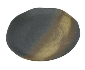 キャッスルエンタープライズ 美濃焼 和風カフェシリ ーズ 荒けずりねじり 【コーヒー皿】 黒彩色吹墨