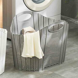 インターベース(INTER BASE) すき間に収納!折りたたみランドリ ーバ スケット IB-349 グレー