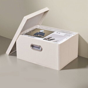 VECELO 収納ボックス カ ラーボックス 33×22×18cm 収納ケース 折りたたみ収納 衣類収納 コレクションケース 衣装ケース タオル スーツケース 布製 車用 ホワイト アイボリ ー