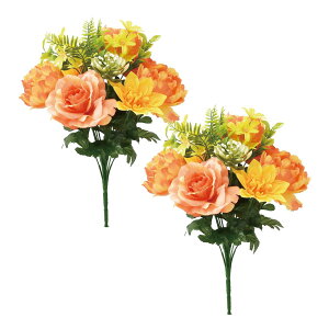 ポピー名古屋 造花 仏壇用 仏花 仏壇 仏壇花 大きい 約40cm お盆 盆花 彼岸 お墓参り 供養 1対2束入り C25-104