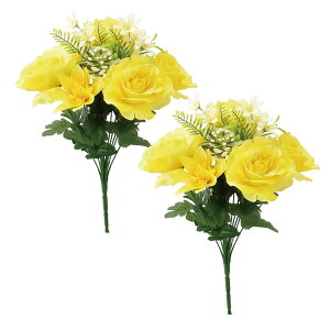 ポピー名古屋 造花 仏壇用 仏花 仏壇 仏壇花 大きい 約40cm お盆 盆花 彼岸 お墓参り 供養 1対2束入り C25-103