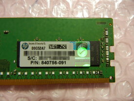 【中古】HP Proliant Gen10 サーバー用メモリ 835955-B21 P/N:840756-091 2Rx8 PC4-2666V-R 16GB