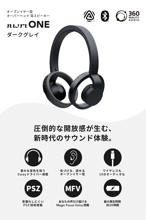 楽天市場】nwm（ヌーム） オープンイヤー 型 オーバーヘッド 耳  