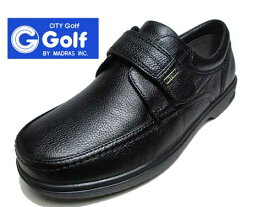 【P5倍!6/1限定】シティゴルフ CITY Golf GF904 タウンカジュアルシューズ マジックテープ ブラック【メンズ・靴】