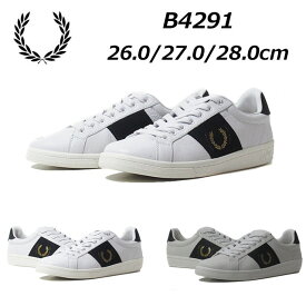 【P5倍!6/1限定】フレッドペリー FRED PERRY B4291 Textured Leather/Branded スニーカー メンズ 靴