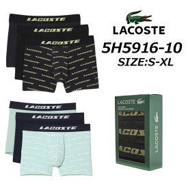 【P5倍!6/1限定】ラコステ LACOSTE 5H5916-10 マイクロファイバープリントトランクショーツ3パック メンズ 返品・交換不可